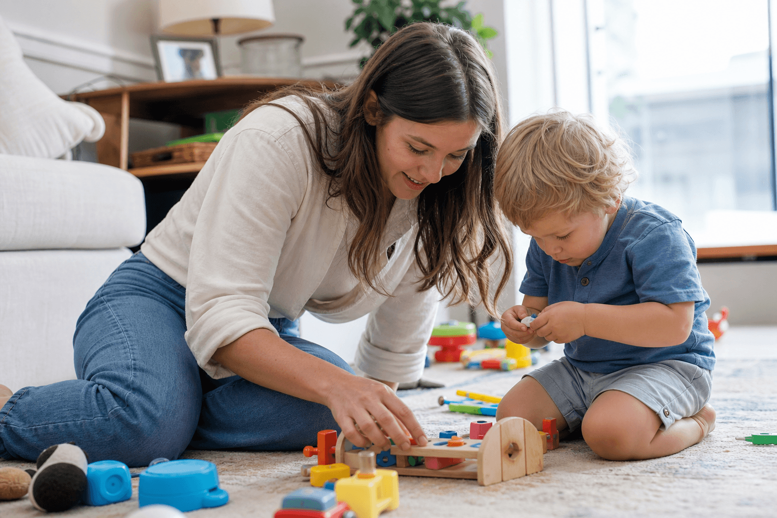 A warm family-friendly play area