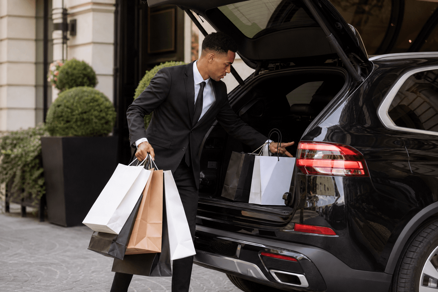 Shopping bags ready for a local errand