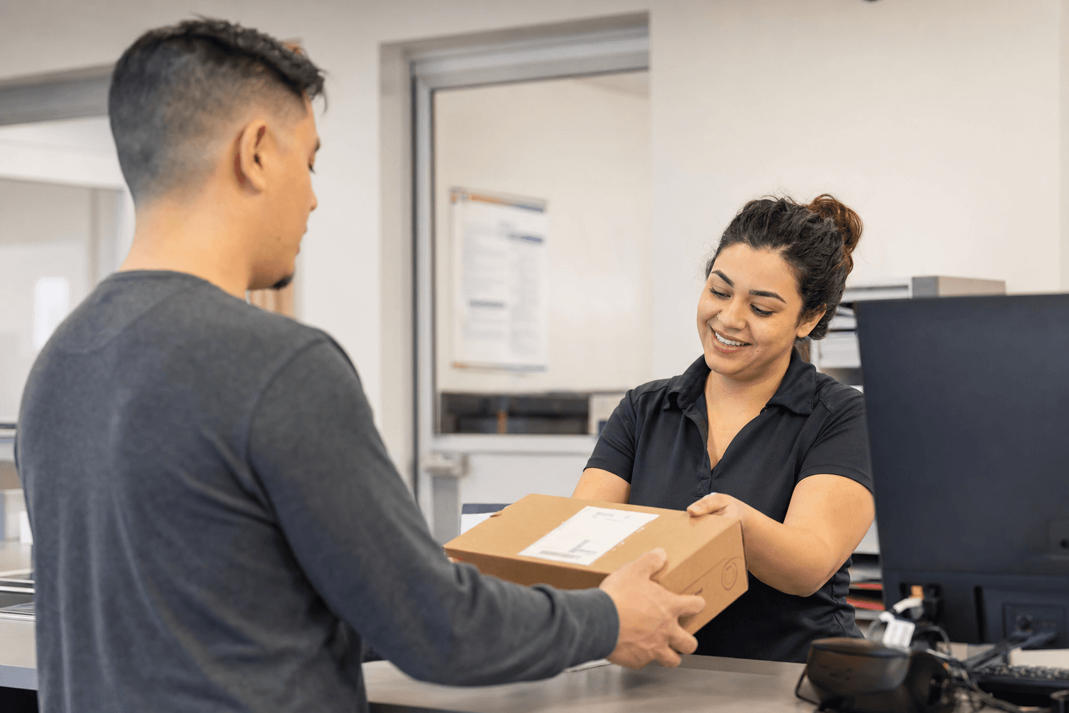 Packages prepared for return shipping